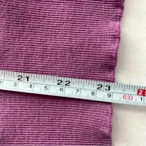 BOUTIQUE MOSCHINO Wool sweater V-Neck Smocked Cuff Slightly Loose Fit  Lila Sz L - Picture 12 of 13